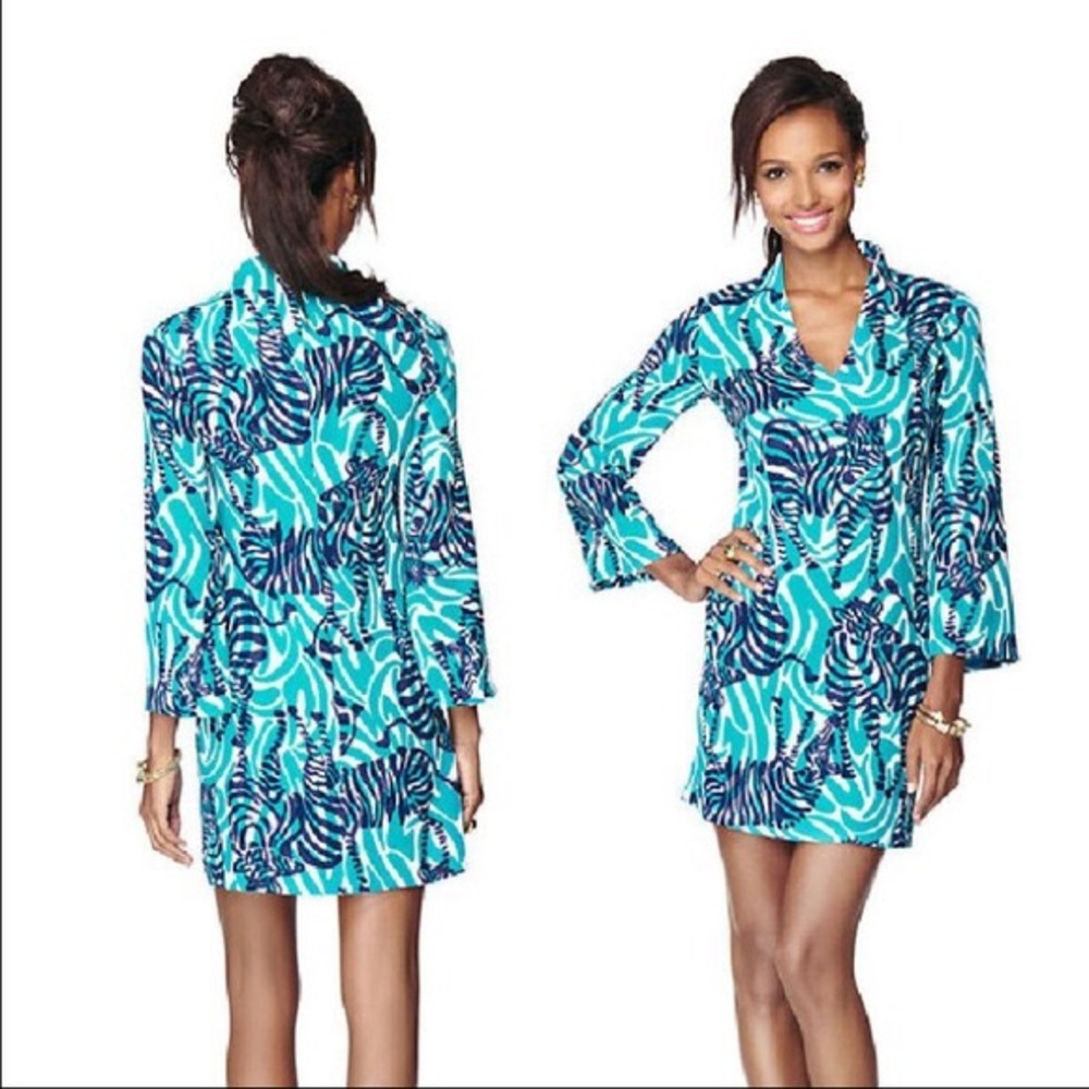 Lilly Pulitzer Devina dress in I’m Game print